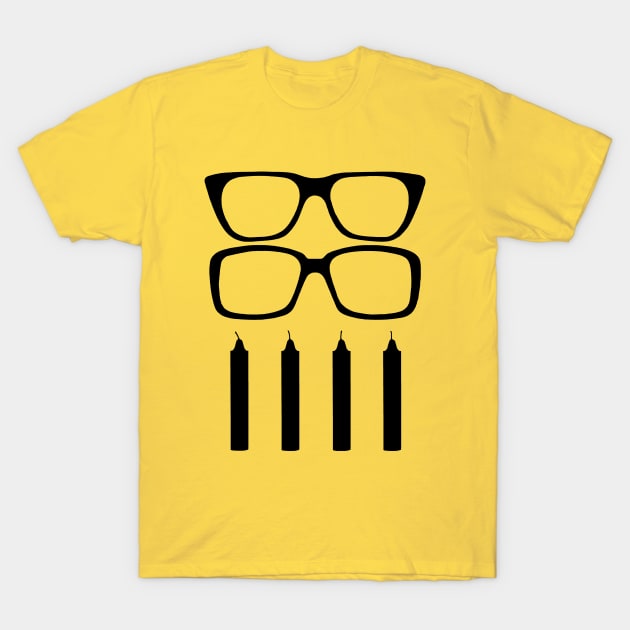 Four Candles T-Shirt by GrinningMonkey